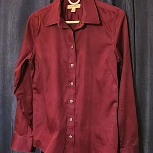 Banana Republic Burgundy Button-Up Shirt